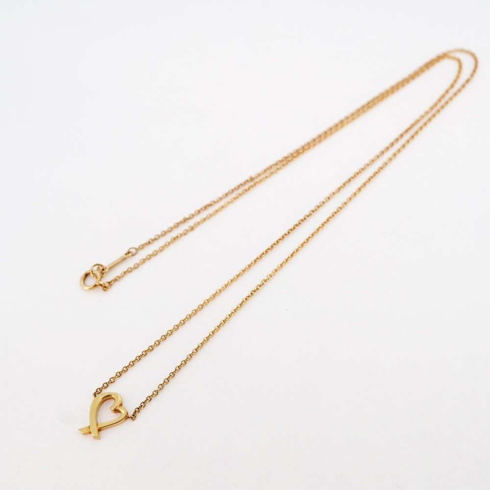 TIFFANY Necklace Loving Heart K18YG Yellow Gold - Picture 3 of 8